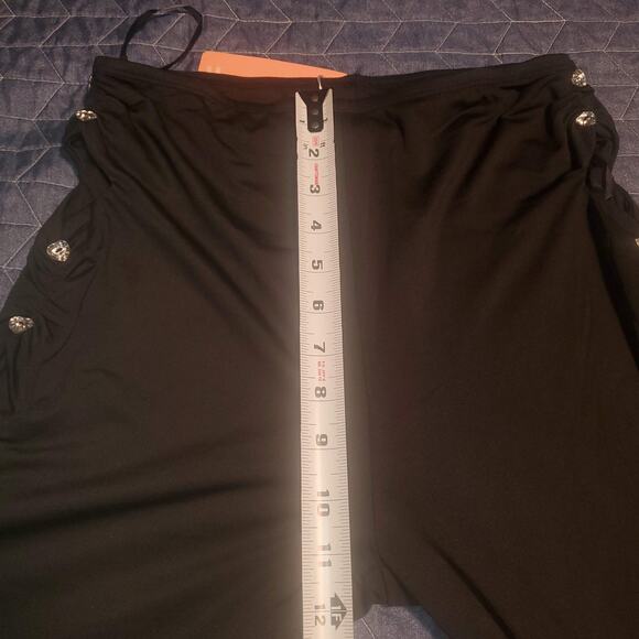 That's So Fetch Australia US Size 6 Wide Leg Side Cut out hearts black pants - Picture 10 of 12